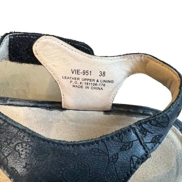 Alegria PG Lite Vienna Sandals Womens 8 US 38 EU Black Leather Slingback VIE-951 - Picture 2 of 7